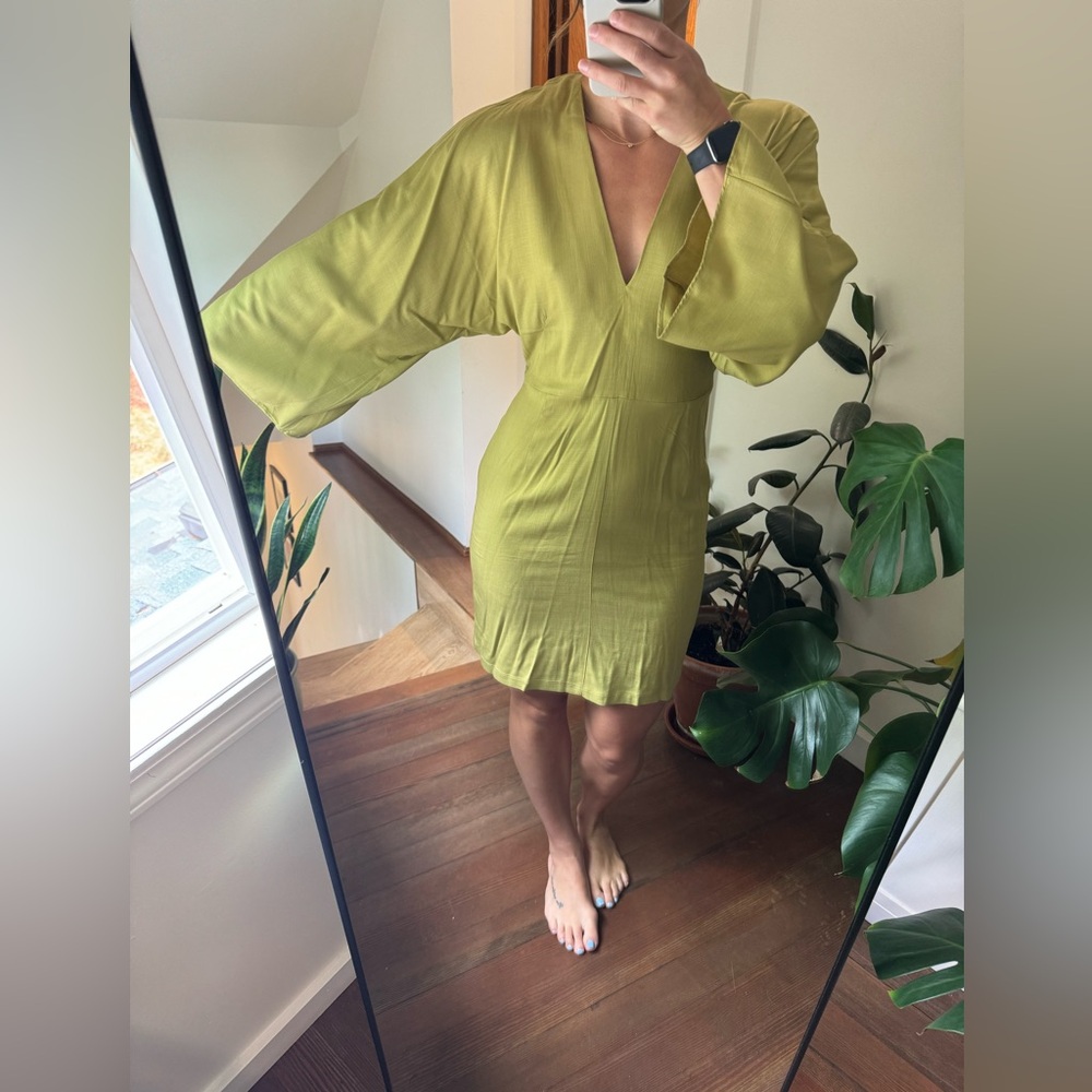 NWT H&M chartreuse mini